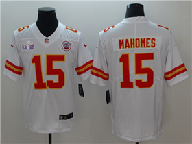 Kansas City Chiefs #15 Patrick Mahomes White Super Bowl LVIII Limited Jersey