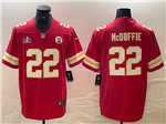 Kansas City Chiefs #22 Trent McDuffie Red Super Bowl LVIII Limited Jersey