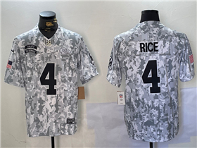 Kansas City Chiefs #4 Rashee Rice Arctic Camo 2024 Salute To Service Limited Jersey