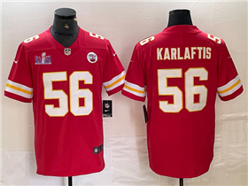 Kansas City Chiefs #56 George Karlaftis Red Super Bowl LVIII Limited Jersey