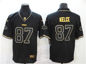 Kansas City Chiefs #87 Travis Kelce Black Gold Vapor Limited Jersey