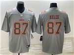 Kansas City Chiefs #87 Travis Kelce Gray Atmosphere Fashion Limited Jersey