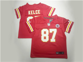 Kansas City Chiefs #87 Travis Kelce Toddler Red Vapor Limited Jersey