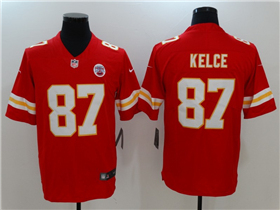 Kansas City Chiefs #87 Travis Kelce Red Vapor Limited Jersey