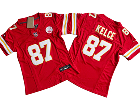 Kansas City Chiefs #87 Travis Kelce Women's Red Vapor F.U.S.E. Limited Jersey