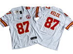 Kansas City Chiefs #87 Travis Kelce Women's White Vapor F.U.S.E. Limited Jersey