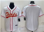 Kansas City Chiefs White Baseball Cool Base Team Jersey