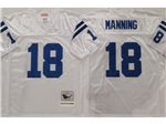 Indianapolis Colts #18 Peyton Manning 2006 Throwback White Jersey