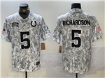 Indianapolis Colts #5 Anthony Richardson Arctic Camo 2024 Salute To Service Limited Jersey