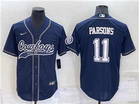 Dallas Cowboys #11 Micah Parsons Navy Baseball Cool Base Jersey