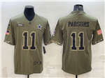 Dallas Cowboys #11 Micah Parsons 2022 Olive Salute To Service Limited Jersey