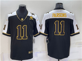 Dallas Cowboys #11 Micah Parsons Thanksgiving Black Gold Vapor Limited Jersey