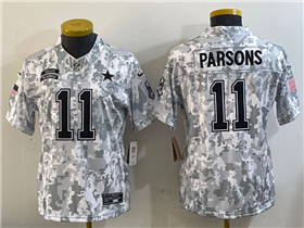 Dallas Cowboys #11 Micah Parsons Women's Arctic Camo 2024 Salute To Service Limited Jersey