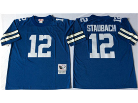 Dallas Cowboys #12 Roger Staubach 1977 Throwback Blue Jersey