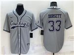 Dallas Cowboys #33 Tony Dorsett Gray Baseball Cool Base Jersey