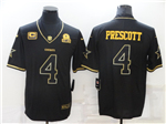 Dallas Cowboys #4 Dak Prescott Black Gold Vapor Limited Jersey