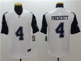 Dallas Cowboys #4 Dak Prescott White Color Rush Limited Jersey