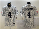 Dallas Cowboys #4 Dak Prescott Arctic Camo 2024 Salute To Service Limited Jersey