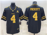 Dallas Cowboys #4 Dak Prescott Black Gold Vapor Limited Jersey