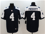 Dallas Cowboys #4 Dak Prescott Thanksgiving Blue Vapor Limited Jersey