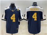 Dallas Cowboys #4 Dak Prescott Thanksgiving Blue Gold Vapor Limited Jersey