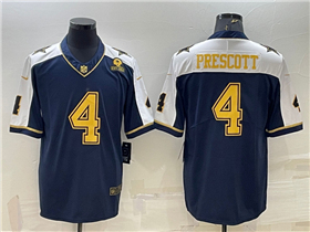 Dallas Cowboys #4 Dak Prescott Thanksgiving Blue Gold Vapor Limited Jersey