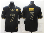 Dallas Cowboys #7 Trevon Diggs Black Gold Vapor Limited Jersey