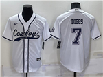 Dallas Cowboys #7 Trevon Diggs White Baseball Cool Base Jersey