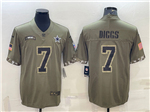 Dallas Cowboys #7 Trevon Diggs 2022 Olive Salute To Service Limited Jersey