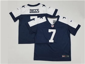 Dallas Cowboys #7 Trevon Diggs Toddler Thanksgiving Blue Vapor Limited Jersey