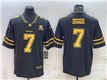 Dallas Cowboys #7 Trevon Diggs Black Gold Vapor Limited Jersey