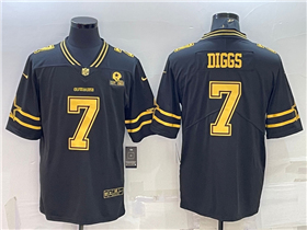 Dallas Cowboys #7 Trevon Diggs Black Gold Vapor Limited Jersey