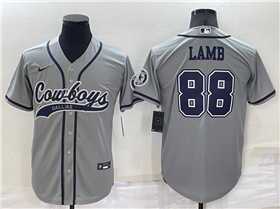 Dallas Cowboys #88 CeeDee Lamb Gray Baseball Cool Base Jersey