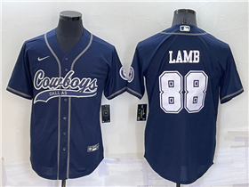 Dallas Cowboys #88 CeeDee Lamb Navy Baseball Cool Base Jersey