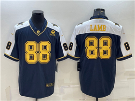 Dallas Cowboys #88 CeeDee Lamb Thanksgiving Blue Gold Vapor Limited Jersey