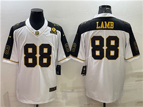 Dallas Cowboys #88 CeeDee Lamb Thanksgiving White Gold Vapor Limited Jersey