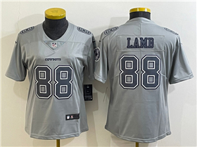 Dallas Cowboys #88 CeeDee Lamb Women's Gray Atmosphere Fashion Limited Jersey