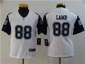 Dallas Cowboys #88 CeeDee Lamb Youth White Alternate Vapor Limited Jersey