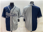 Dallas Cowboys Split Navy/Gray Baseball Cool Base Team Jersey