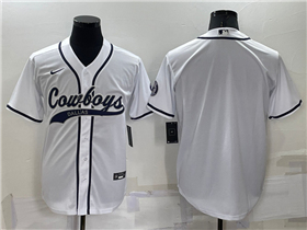 Dallas Cowboys White Baseball Cool Base Team Jersey