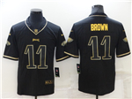 Philadelphia Eagles #11 A.J. Brown Black Gold Vapor Limited Jersey