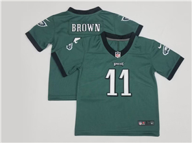 Philadelphia Eagles #11 A.J. Brown Toddler Green Vapor Limited Jersey