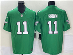 Philadelphia Eagles #11 A.J. Brown Kelly Green Vapor F.U.S.E. Limited Jersey