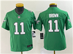 Philadelphia Eagles #11 A.J. Brown Youth Kelly Green Vapor F.U.S.E. Limited Jersey