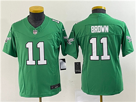 Philadelphia Eagles #11 A.J. Brown Youth Kelly Green Vapor F.U.S.E. Limited Jersey