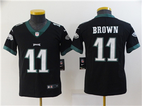 Philadelphia Eagles #11 A.J. Brown Youth Black Vapor Limited Jersey