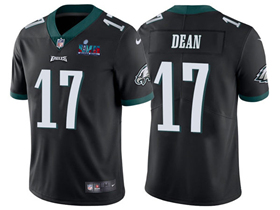 Philadelphia Eagles #17 Nakobe Dean Black Super Bowl LVII Limited Jersey