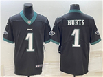 Philadelphia Eagles #1 Jalen Hurts Black Vapor Limited Jersey