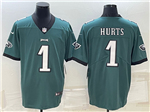 Philadelphia Eagles #1 Jalen Hurts Green Vapor Limited Jersey