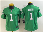 Philadelphia Eagles #1 Jalen Hurts Women's Kelly Green Vapor F.U.S.E. Limited Jersey